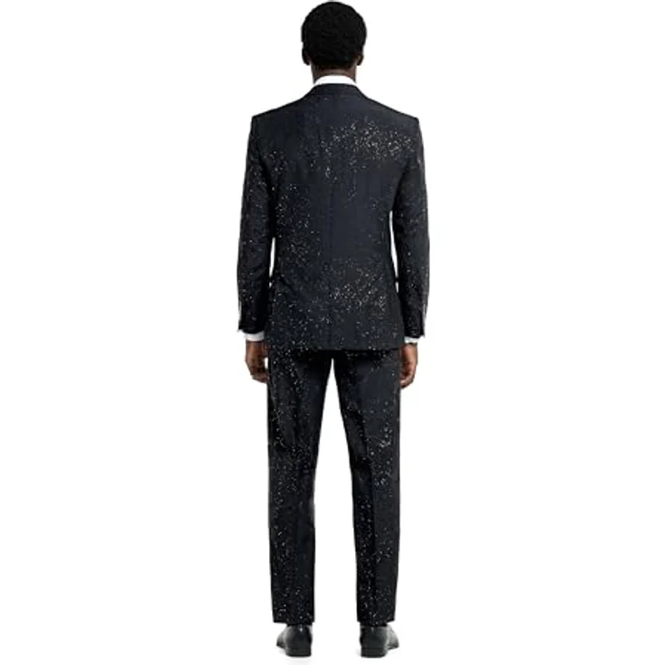 Opposuits Anzug Glitter Party Kostüm Anzug - Sakko Schwarz mit Glitzerschicht, Slim Fit, für Silvester – Bild 3