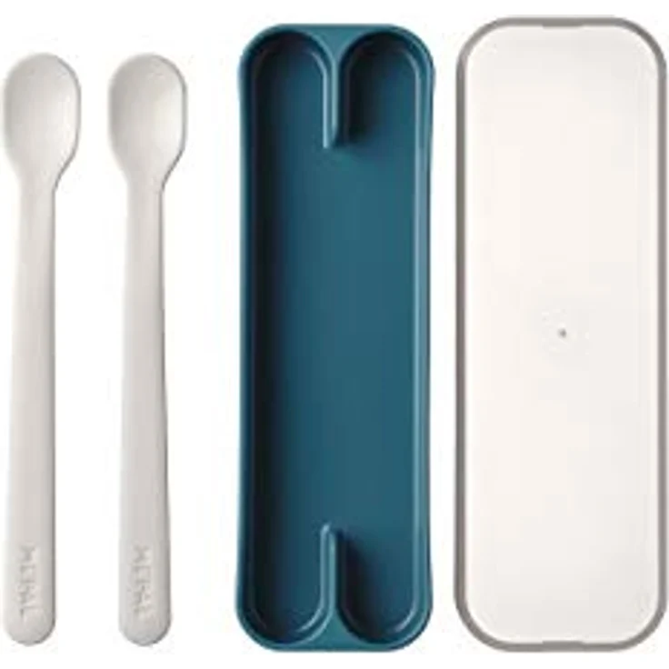 Mepal – Fütterlöffel Mio – Babylöffel – Kleinkind Fütterlöffel – Baby Besteck – Spülmaschinengeeignet – BPA frei – 2er Besteck Set – Deep blue – Bild 2