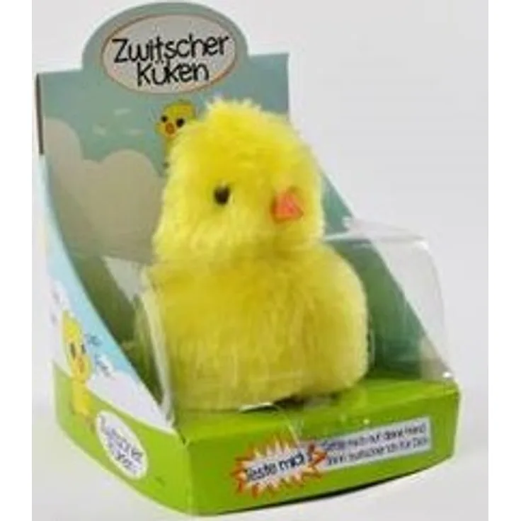 Winfried Kögler GmbH Spielwaren Zwitscher-Kueken, Kuscheltier mit Zwitscherfunktion, gelb