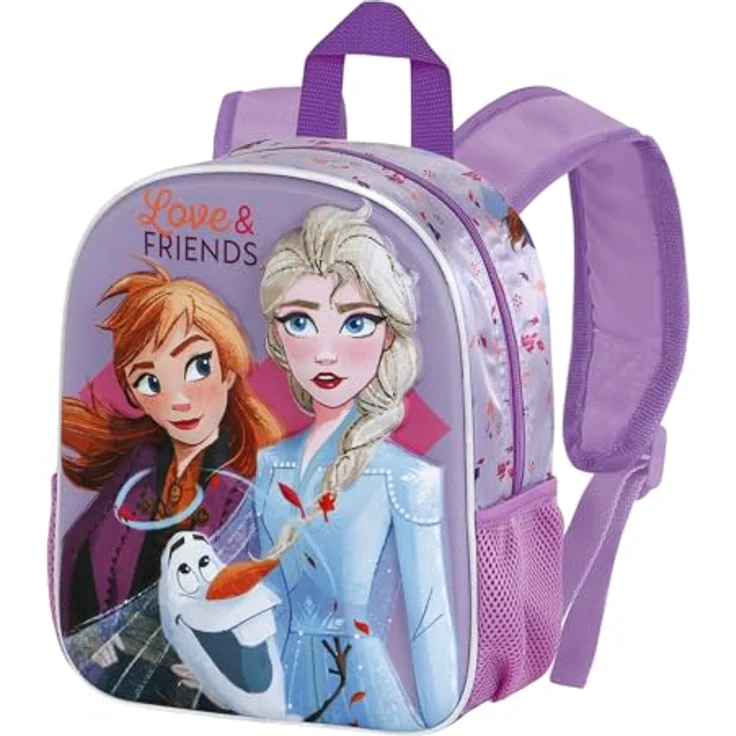 Disney Die Eiskönigin 2 (Frozen 2) Friends-Kleiner 3D Rucksack, Fuchsia, 26 x 31 cm, Kapazität 8,5 L – Bild 1