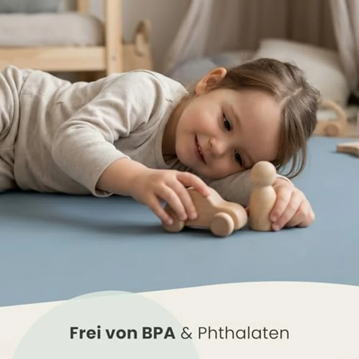 LittleTom Puzzlematte für Kinder, TÜV geprüfte Krabbelmatte in modernen Pastelltönen, 18 Teile 30x30 cm, beidseitig verwendbar, wasserfest und stoßfest, ideal für drinnen und draußen – Bild 3