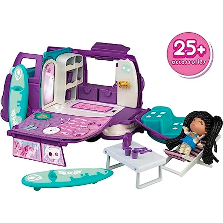 Famosa Pinypon PNY49000 Spielzeug-Set, Terrific Van mit Mumienfigur und Zubehör, ideal für Urlaubsspielzeug – Bild 3