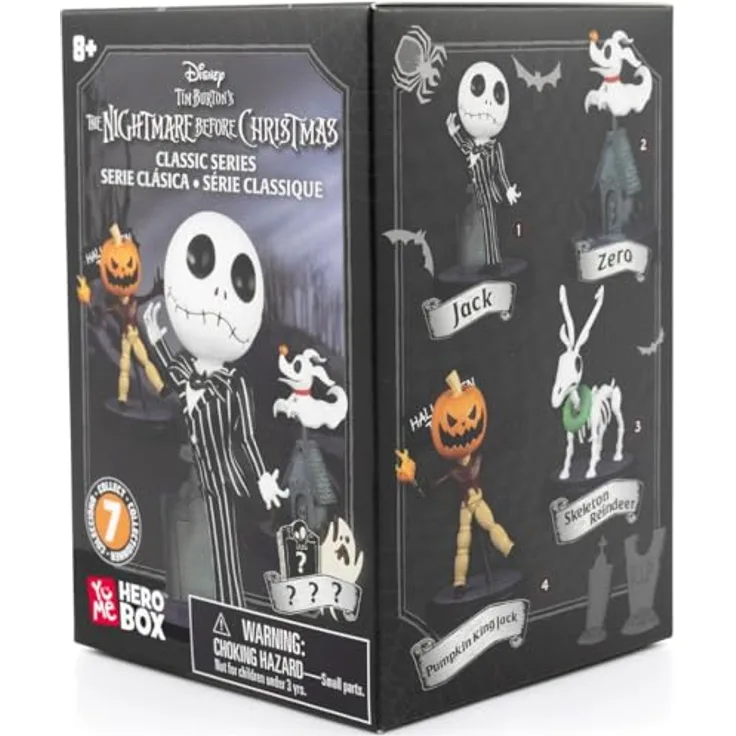 YuMe Nightmare Before Christmas HeroBox Jack Skellington Sammelfigur, 10,2 cm, verschiedene Designs, für Kinder und Erwachsene ab 8 Jahren