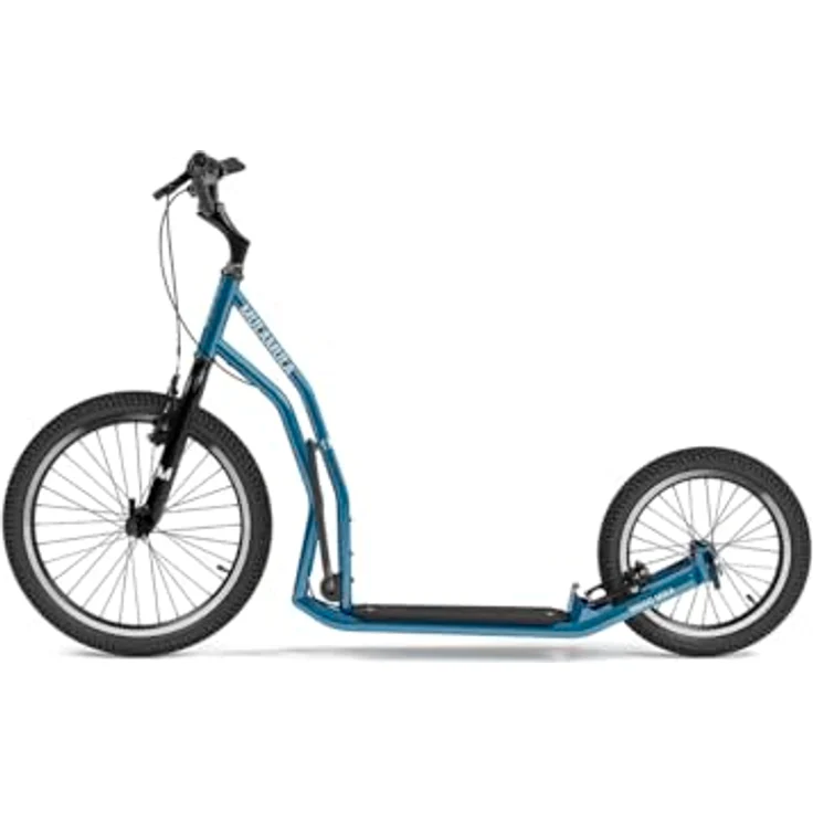 Yedoo Mula Y40, Tretroller mit robustem Stahlrahmen, 20"/16" Luftreifen, verstellbarem Lenker, blau – Bild 3