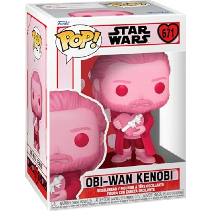 Funko POP! Star Wars: Valentines - Obi-Wan Kenobi - Vinyl-Sammelfigur, 9,5 cm, langlebiges Premium Vinyl für Sammler und Fans – Bild 1