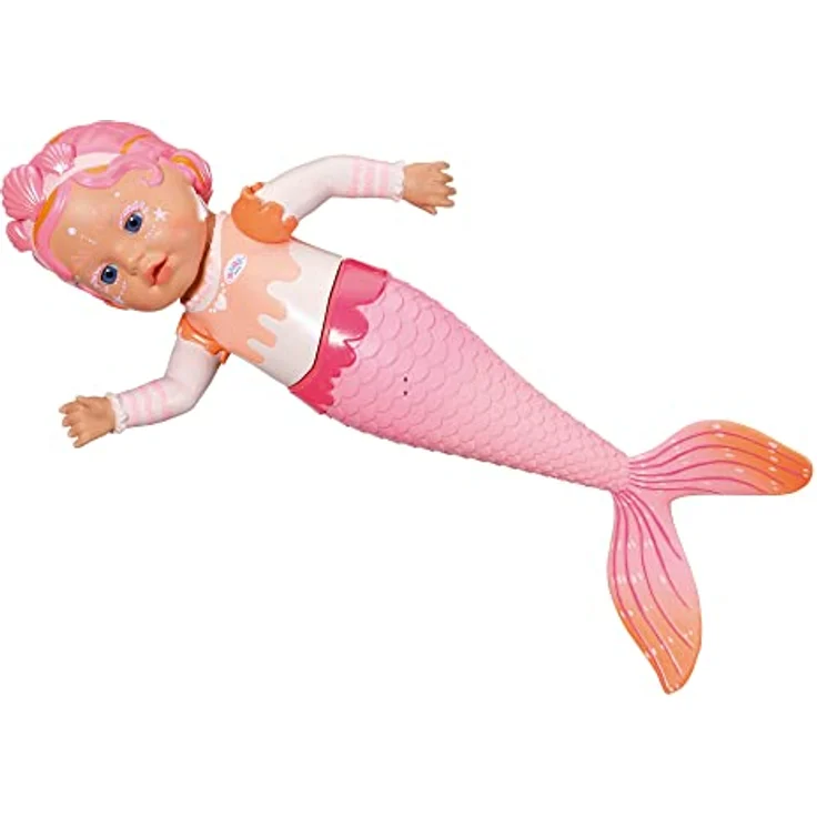 BABY Born Zapf Creation 835326 My First Mermaid 37cm -Meerjungfrau Badepuppe, bewegliche Arme und Beine, schwimmt durchs Wasser, wasserdicht und ohne Batterien verwendbar – Bild 2
