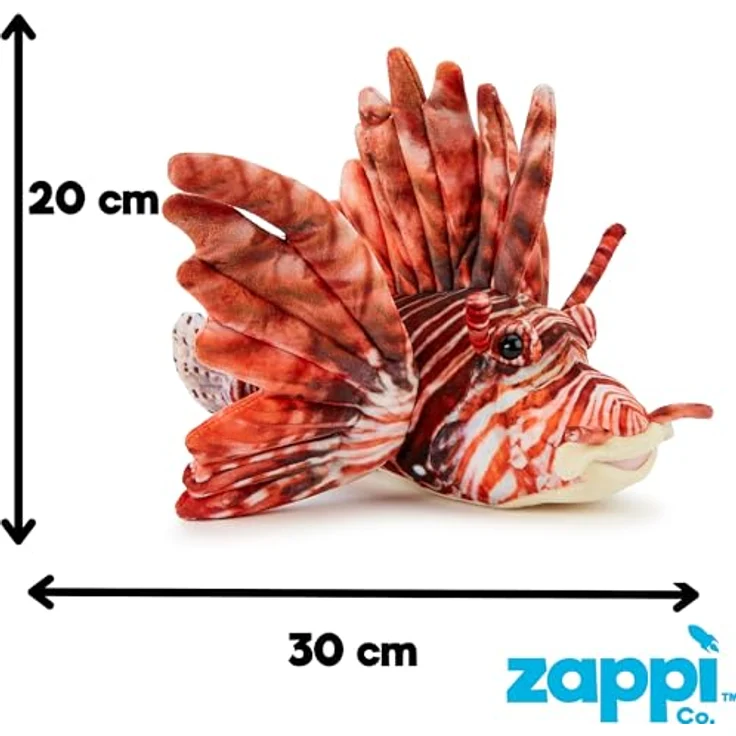 Zappi Co Rotfeuerfisch Plüschtier, weiches Kuscheltier für Kinder (28-30 cm), ideal zum Umarmen und Spielen, recycelte Füllung, Safari-Tiere Kollektion – Bild 3