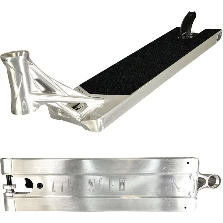 Ethic DTC Stuntscooter Ethic DTC Lindworm V4 Stunt-Scooter Deck 15 x 54cm Silber, Aluminium, 83,5° Lenkkopfwinkel, Kompatibel mit 125mm Rollen