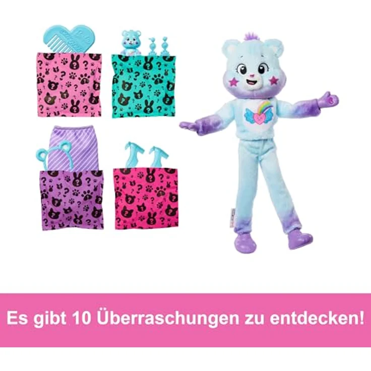 Barbie Cutie Reveal Glücksbärchis Dream Bright Bärchi, Anziehpuppe mit 10 Überraschungen und Accessoires – Bild 2