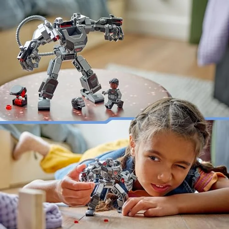 LEGO Marvel War Machine Mech, baubares Superhelden-Spielzeug mit 3 Shootern für Kinder, legendäre Actionfigur aus dem MCU, Geschenk für Jungs und Mädchen ab 6 Jahren 76277 – Bild 5