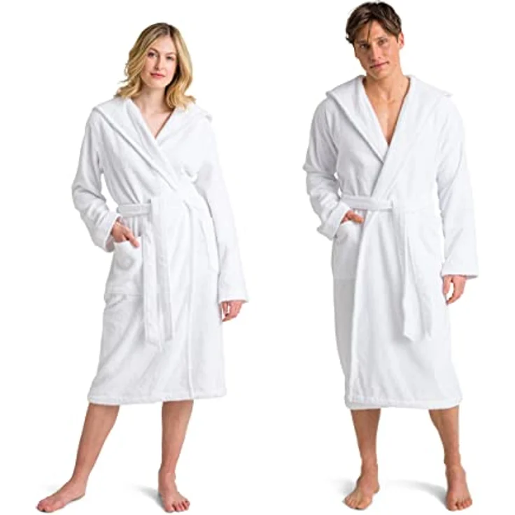 MÖVE Kapuzenmantel Superwuschel, Weiß, aus Premium Baumwolle, Gr. S, unisex, Oeko-Tex® Standard 100, saugfähig und pflegeleicht – Bild 1
