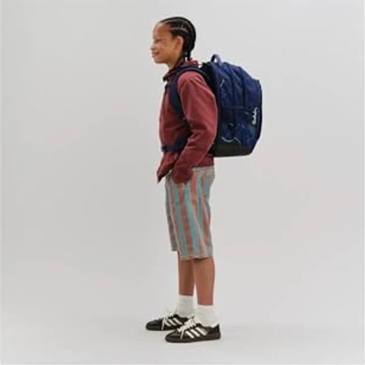 Satch match plus Schulrucksack, ergonomisch, erweiterbar auf 35 Liter mit Fronttasche Blue Tech - Dunkelblau – Bild 5