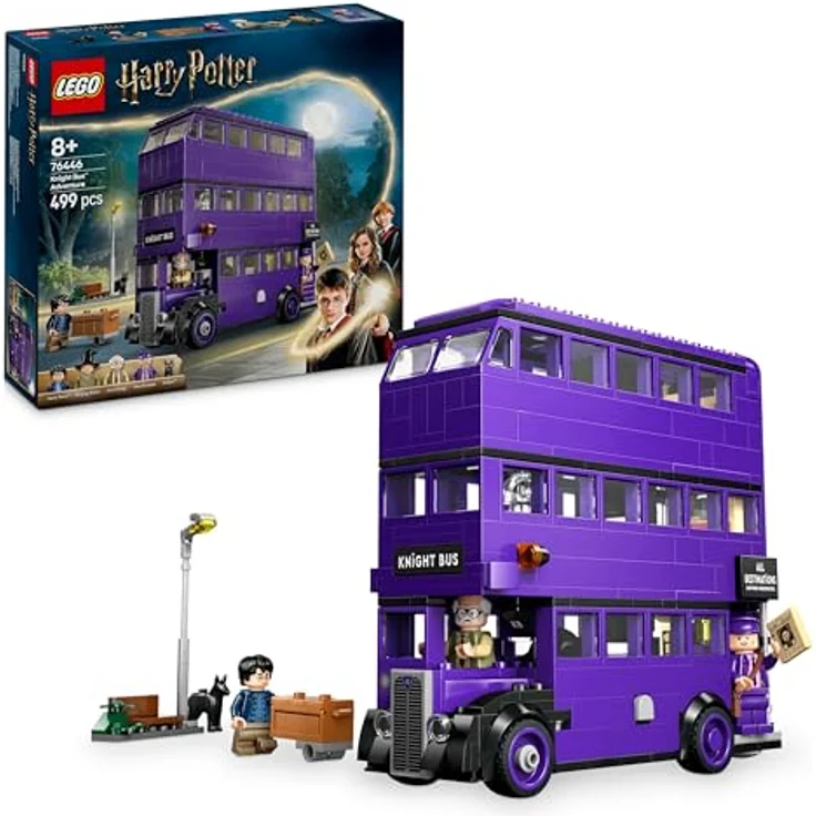 LEGO Harry Potter Abenteuer mit dem Fahrenden Ritter, Bauset mit 5 Minifiguren inkl. Ernie Prang, Stan Shunpike & Padfoot, Bus Spielzeug für Fans der Zauberwelt, Jungen und Mädchen ab 8 Jahren 76446 – Bild 1