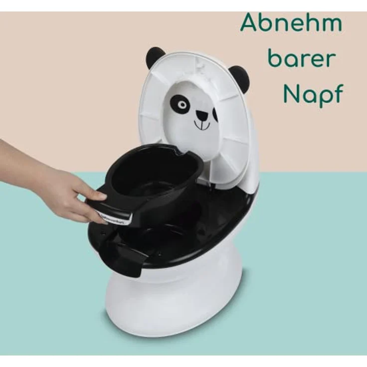 Bebeconfort Toilettensitz in Minigröße für Kinder, Toilette fürs Töpfchentraining mit süßem Panda, inklusive Spülgeräusch, geeignet ab 18 Monaten - Preisvergleich – Bild 6