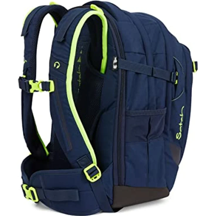 Satch Schulrucksack Match (3tlg., inkl. Schlamperbox und Sportbeutel) - Ergonomischer Schulrucksack mit Trekking-Technologie, aus recycelten PET-Flaschen, blau – Bild 5