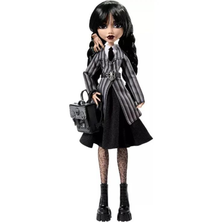 Mattel® Monster High x Wednesday School Doll, schaurig-schöne Anziehpuppe in Schwarz – Bild 1