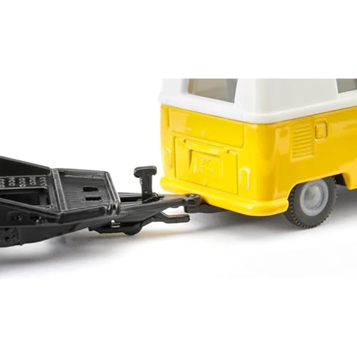 Siku Spielzeug-Bus Siku Super, VW T1 gelb-weiß mit Anhänger und hellblauem VW Käfer (2567) – Bild 4