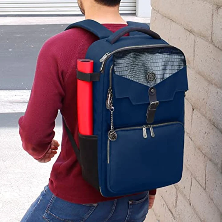 ENHANCE MTG-Rucksack Sammleredition, TCG-Rucksack für Deckboxen, gesleevte Karten und Spielmatten, Dragon Hide Forged Exterior, integrierter Card Defender Screen, Drachen Blau – Bild 4