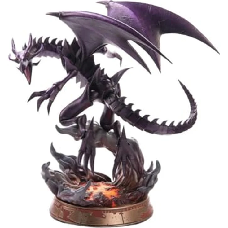 First 4 Figures Yu-Gi-Oh! PVC Statue Red-Eyes B. Dragon, 33 cm, lila Farbvariante mit hochdetaillierter Lava-Basis – Bild 2