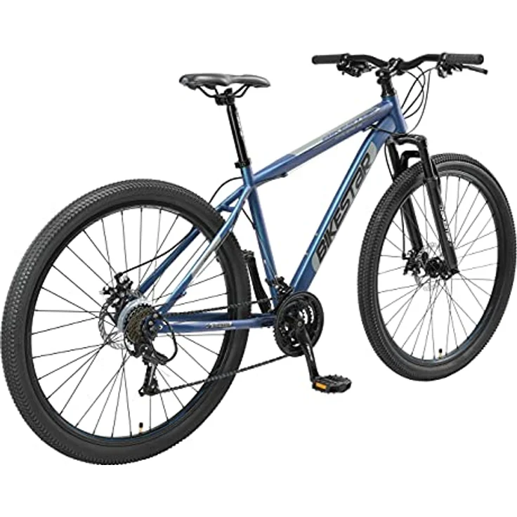 BIKESTAR Hardtail Mountainbike Shimano 21 Gang Schaltung, Scheibenbremse 29 Zoll Reifen | 19 Zoll Rahmen MTB | Blau – Bild 3