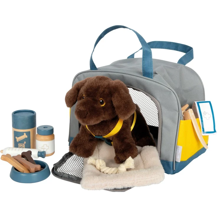 Small Foot Plüschfigur Hund mit Tasche (Set, 15-St), mit Pflege- und Tierarzt-Zubehör – Bild 1