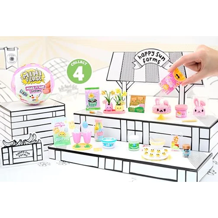 MGA ENTERTAINMENT MGA's Miniverse - Make It Mini Frühlings-Edition, Kreativset zur Gestaltung von Miniatur-Gerichten und Pflanzen, UV-härtendes Harz – Bild 6
