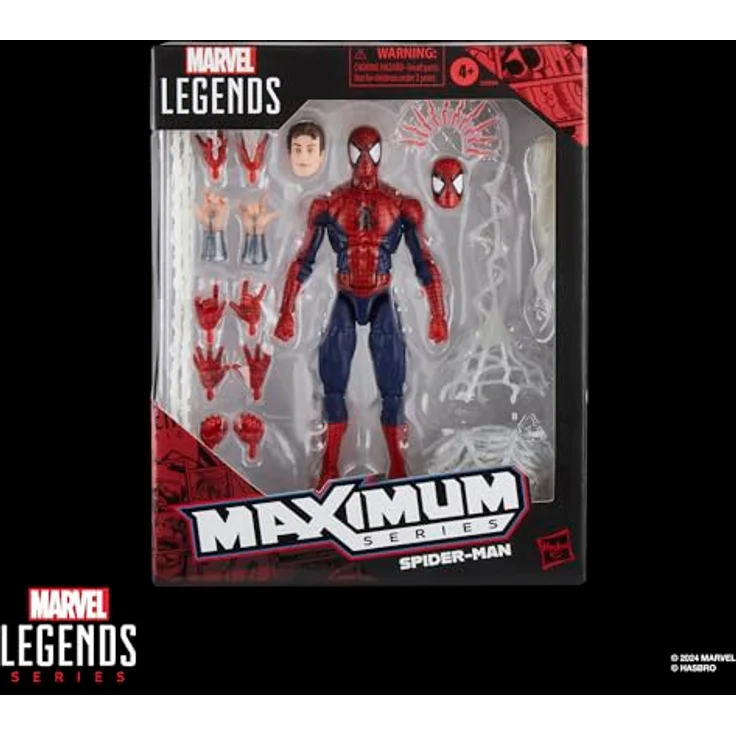 Hasbro Marvel Legends Maximum Series Spider-Man Actionfigur, 15 cm, rot, detailgetreu und aufwendig gestaltet – Bild 2