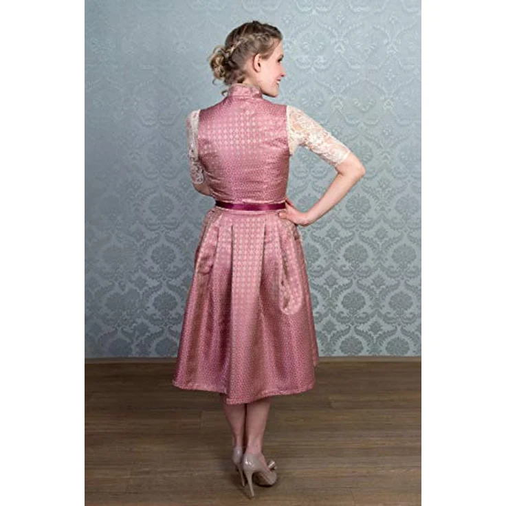 Edelnice Dirndl Diana, Prinzessinnen Dirndl in gold und rosa – Bild 7
