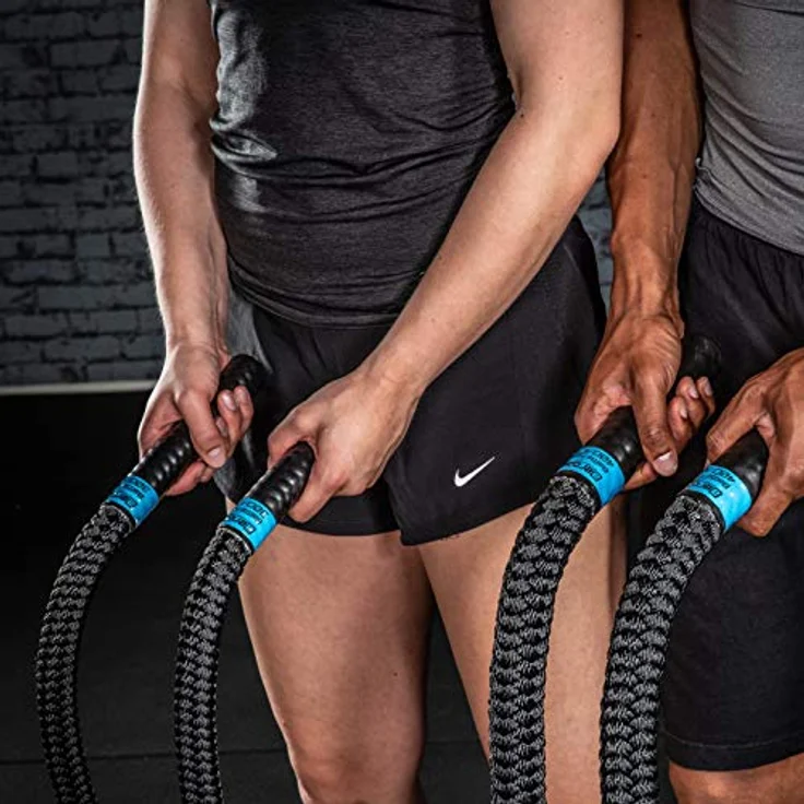 aerobis Battle Jump Rope 30D | 1,4 kg schweres Springseil | Geschmeidig und flexibel | Tau mit hohem Gewicht für Kraft Ausdauer Training und als Ergänzung zum Abnehmen | Skipping Rope | Fitness Seil – Bild 5