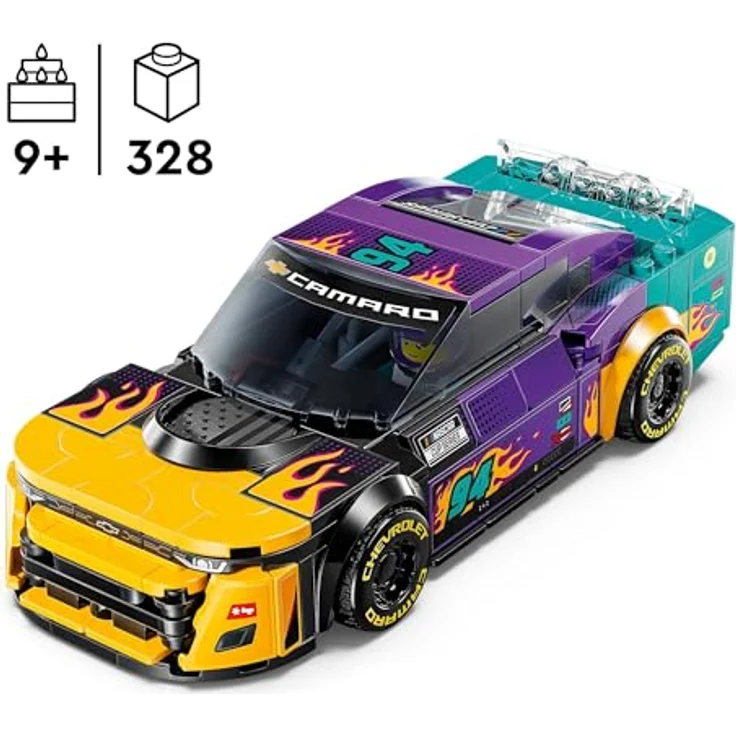 LEGO Speed Champions NASCAR Next Gen Chevrolet Camaro ZL1 Spielzeugauto; BAU- und Spielset mit Rennauto; Geschenk für Jungen und Mädchen ab 9 Jahren 76935 – Bild 2