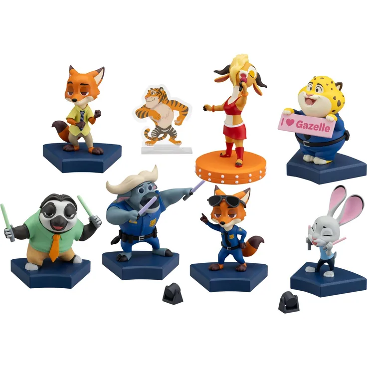 Beast Kingdom Toys Zoomania Konzertreihe Mini Egg Attack Figur, 8 cm, PVC, Sortiert, inklusive Judy, Nick, Bogo, Clawhauser, Flash, Gazelle, limitierte Auflage 1/72