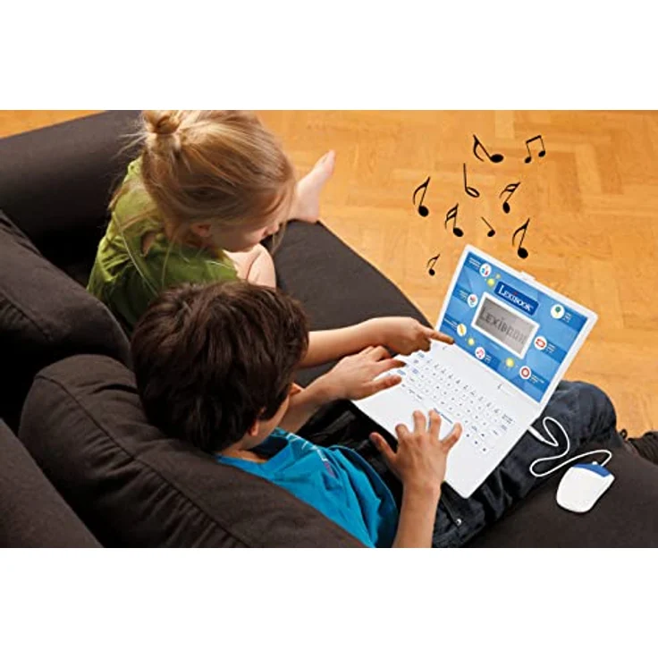 LEXIBOOK JC598i3 - Zweisprachiger Lernlaptop mit 124 Aktivitäten zum Lernen, Spielen und Musizieren, blau/weiß (Zweisprachig Deutsch und Englisch) – Bild 7