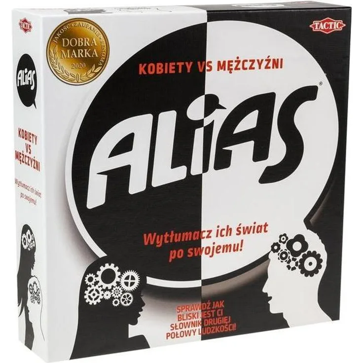 Tactic Brettspiel Alias Women Vs. Men, interaktives Spiel für 4 Personen, 400 Karten, litauische Sprache, für Spieler ab 15 Jahren