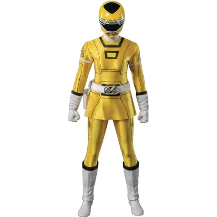 THREEZERO Power Rangers Turbo FigZero Actionfigur 1/6 Yellow Turbo Ranger, 30 cm, mit austauschbaren Teilen und Zubehör