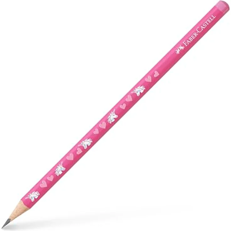 Faber-Castell Einhorn Bleistift HB, pink, ergonomischer Dreikant-Stift für Schule und Beruf – Bild 1