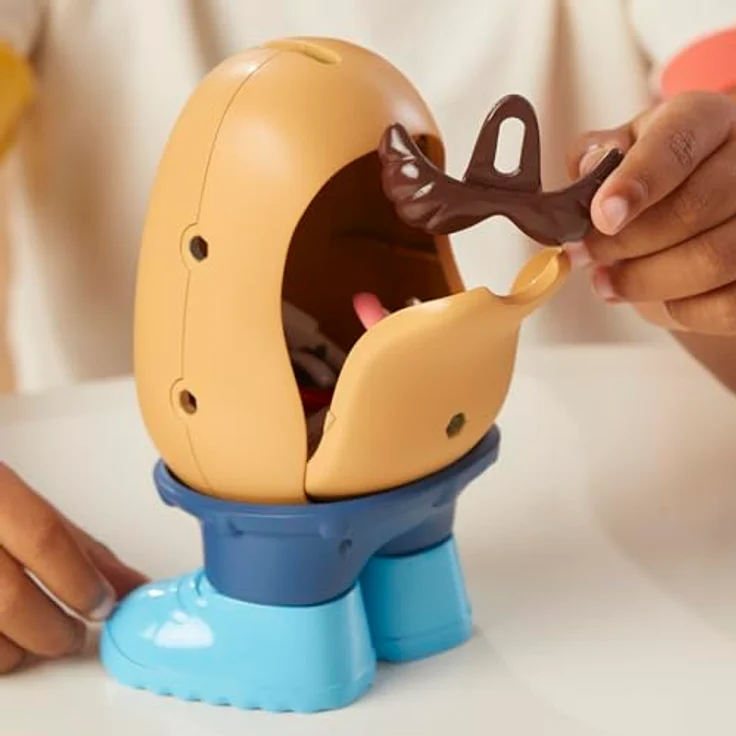 Mr. Potato Head Potato Head Spielzeug, 13-teilig, kreatives Steckspielzeug in Rot und Weiß mit Klappe zur Aufbewahrung – Bild 4