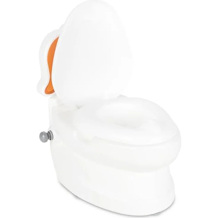Lemodo Töpfchen für Kinder ab 18 Monate | Kindertoilette weiß mit Hundemotiv mit herausnehmbarem Lerntöpfchen | Kinderklo mit Spülgeräusch | Babytopf mit praktischem Stauraum | Realitätsnahes Kinder Töpfchen – Bild 3