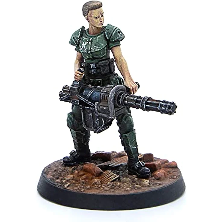 Modiphius Fallout: Wasteland Warfare - Survivors - Reilly's Rangers, 5 Resin Miniaturen mit 32mm und 30mm Scenic Bases, unbemalt – Bild 7