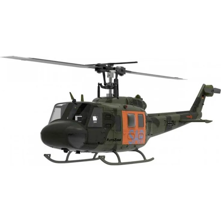 FliteZone Bell UH-1D Helicopter (SAR) RTF, ferngesteuerter Hubschrauber mit 375 mm Rotor, Brushless Motoren und automatischem Start-/Landemodus