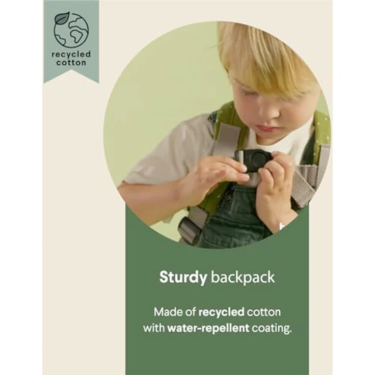 Trixie Baby Rucksack Dino grün Mr. Dino, Kindergartenrucksack mit Dinosaurier-Design – Bild 8