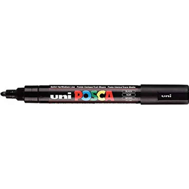 POSCA Mitsubishi Pencil – 8 Marker PC5M – konische Spitze – kalte Farben, mittlere Spitze, Marker auf Wasserbasis – für Papier, Textilien, Glas, Kiesel, Holz – Bild 3