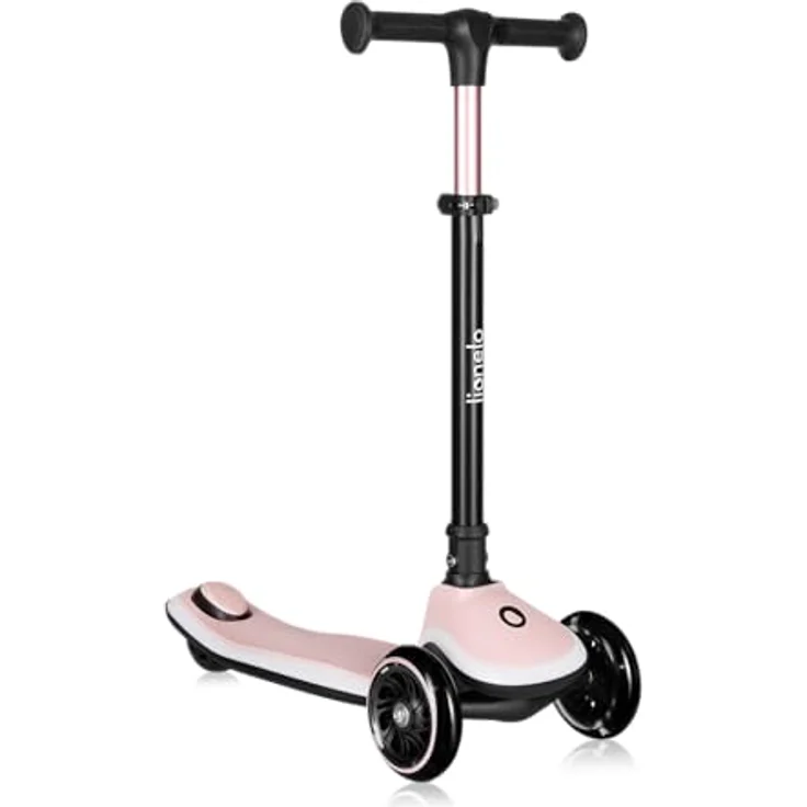 Lionelo MEY Kinder-Balance-Roller, dreirädriger Scooter mit Höhenverstellung, rutschfestem beleuchtetem Trittbrett, LED-Rädern und Korb, für Kinder ab 3 Jahren bis 50 kg – Bild 4
