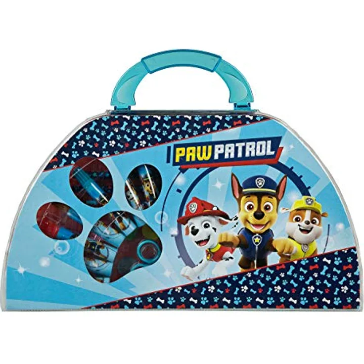 PAW PATROL Kreativset, Mal- und Zeichenset für Kinder mit vielseitigen Malutensilien im praktischen Koffer