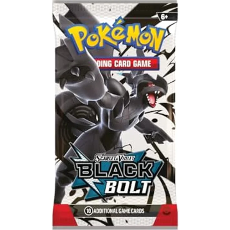 Nintendo Pokémon Black Bolt Reuniclus Tech Sticker Collection, Sammelkarten-Set mit 3 Booster Packs und Promokarte, schwarz – Bild 3