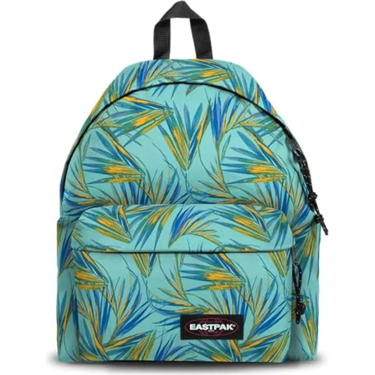 EASTPAK Padded PAK'R Rucksack, 24 L - Wasserabweisendes Gewebe, Brize Palm Aqua (Blau)