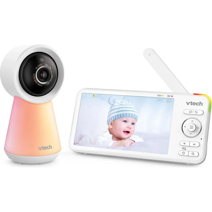 VTech Babyphone mit Kamera, WIFI-fähiger Baby Monitor mit Nachtlicht und Zwei-Wege-Kommunikation