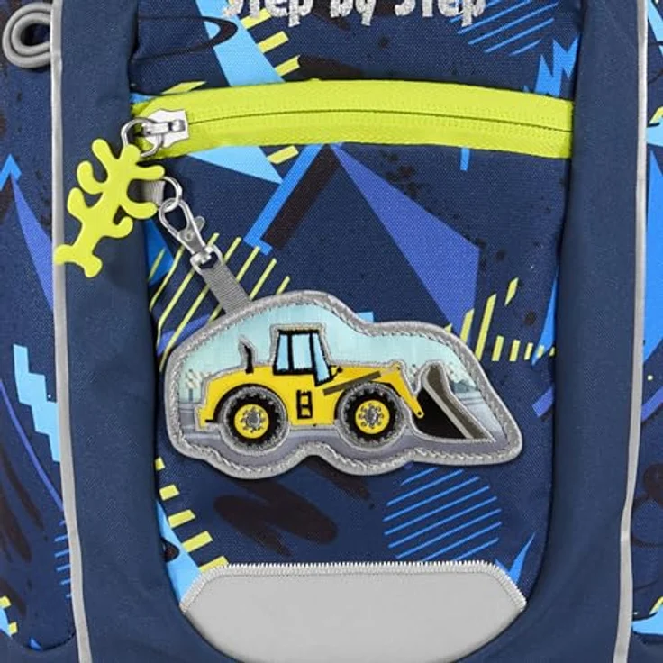 Step by Step Rucksack-Set KIGA Mini „Bagger Bobby“, blau-gelb, ergonomischer Rucksack mit höhenverstellbaren Brustgurt für Jungen 6l, ab 12 M+ – Bild 4