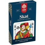 ASS Altenburger FSC Skat Leinen, französisches Bild in Faltschachtel, White, umweltfreundliche Karten aus Leinenkarton