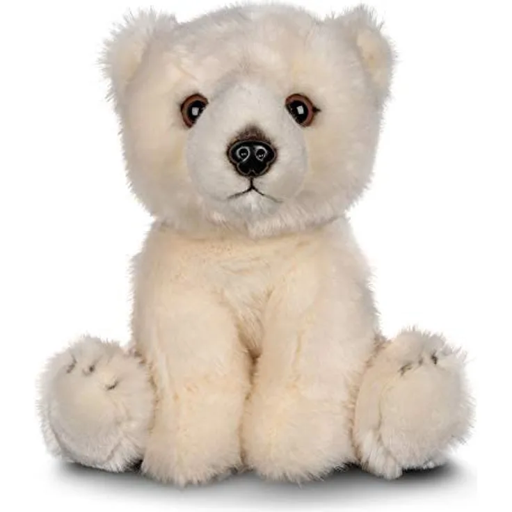 Animigos 37245 Plüschtier Eisbär, Stofftier im realistischen Design, kuschelig weich, ca. 23 cm groß