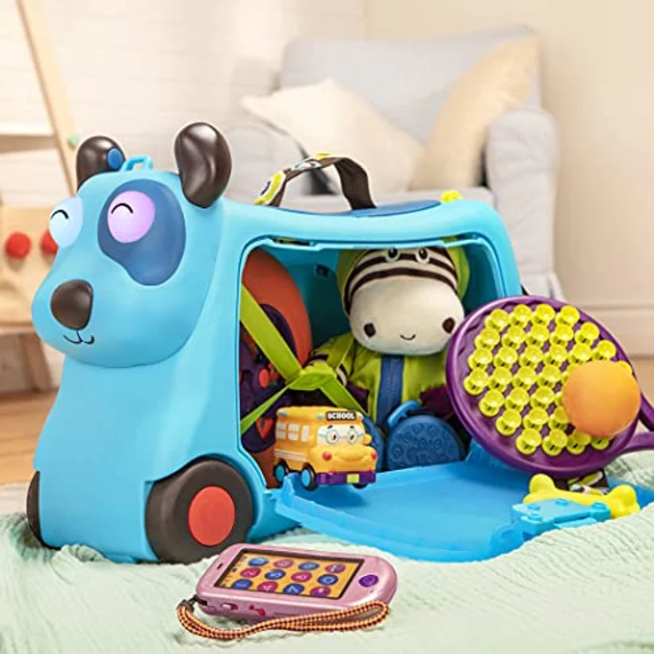 B. toys Zebra Kuscheltier zum Anziehen lernen – Schleife, Reißverschluss, Klettverschluss, Knopf – Lernspielzeug mit Geräuschen für Kinder ab 2 Jahre – Bild 4